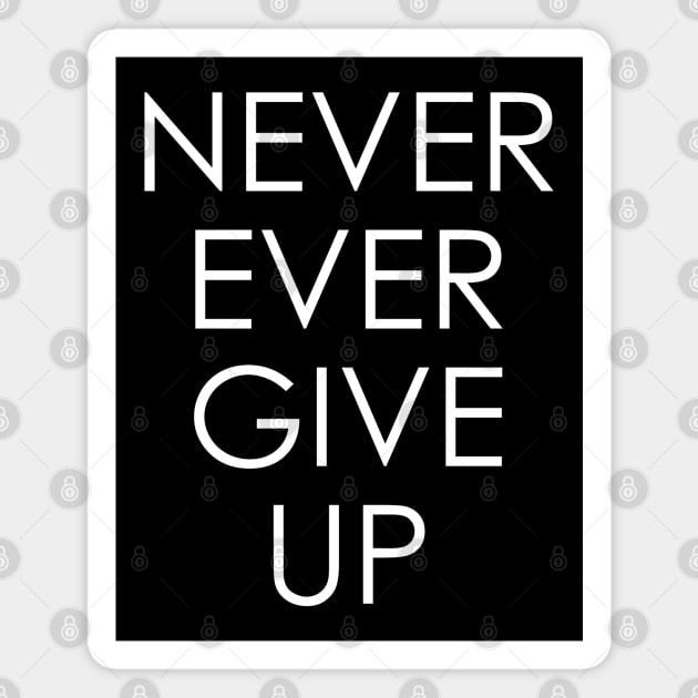 never ever give up Magnet by Oyeplot